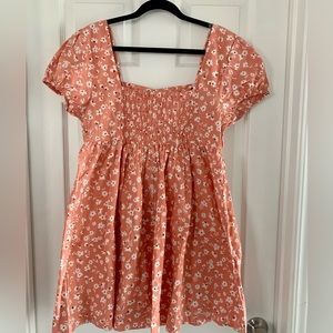 Super Cute Coral Floral Dress!